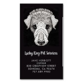 Huisdier diensten Hond Walker Groomer Kinderopvang Magnetisch Visitekaartje (Voorkant Verticaal)