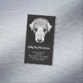 Huisdier diensten Hond Walker Groomer Kinderopvang Magnetisch Visitekaartje (Voorbeeld)