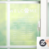 Huisdier Dierenartsenpraktijk Openingstijden PAW L Raamsticker (Huis)