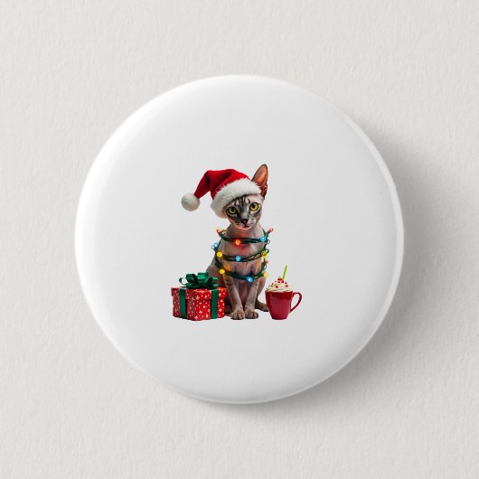 Huisdier Dierenvrienden Schattigee Sphynx kat rend Ronde Button 5,7 Cm (Voorkant)
