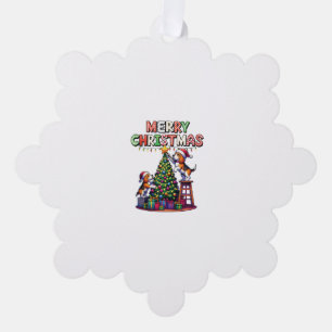 Huisdier Dierenvrienden Xmas Beagle Dogs Decoratin Ornament Kaart