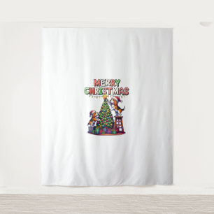 Huisdier Dierenvrienden Xmas Beagle Dogs Decoratin Wandkleed