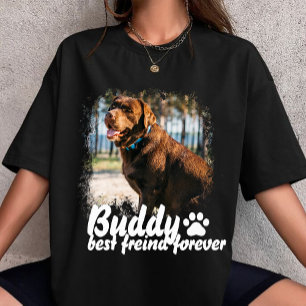 Huisdier Eenvoudig Modern aangepaste Naam en Foto T-shirt