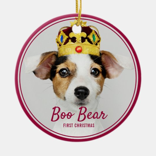 Huisdier Eerste Kerstdag Keramisch Ornament (Voorkant)