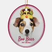 Huisdier Eerste Kerstdag Keramisch Ornament (Links)