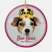 Huisdier Eerste Kerstdag Keramisch Ornament (Achterkant)