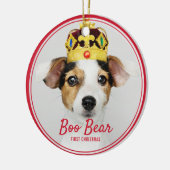 Huisdier Eerste Kerstdag Keramisch Ornament (Links)