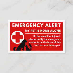 Huisdier Emergency Alert Medische Informatie Zorg  Informatiekaartje