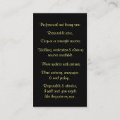 Huisdier en huisdieren zitten met kat en diensten visitekaartje (Achterkant)