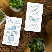 Huisdier en Plant Huis Sitting Blue Butterfly Visitekaartje