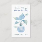 Huisdier en Plant Huis Sitting Blue Butterfly Visitekaartje (Voorkant)