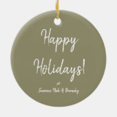 Huisdier foto Edelweiss Alpine Floral Wreath Keramisch Ornament (Achterkant)