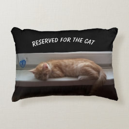 Huisdier Foto Gereserveerd Voor De Kat  Accent Kussen