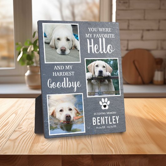 Huisdier Foto Herdenking Hond Aandenken | Verlies  Fotoplaat