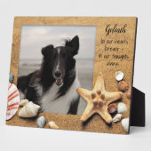 Huisdier Foto Herinnering Staande Strand Schelpen Fotoplaat (Zijkant)