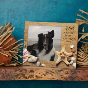 Huisdier Foto Herinnering Staande Strand Schelpen Fotoplaat