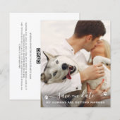 Huisdier Foto Hond Huwelijk Datum Besparen Budget (Voorkant / Achterkant)