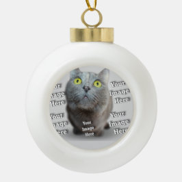 Huisdier foto ✨ Liefdevol Persoonlijk Keramische Bal Ornament