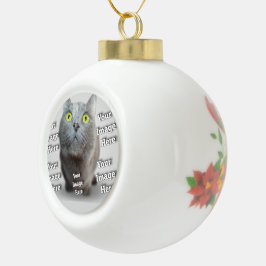 Huisdier foto ✨ Liefdevol Persoonlijk Keramische Bal Ornament