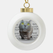 Huisdier foto ✨ Liefdevol Persoonlijk Keramische Bal Ornament (Voorkant)
