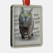 Huisdier foto ✨ Liefdevol Persoonlijk Metalen Ornament (Rechts)