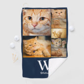 Huisdier foto Monogram Naam Golf Handdoek (Insitu)