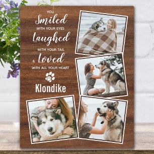 Huisdier Foto Rustieke Houten Aandenken Hond Herde Fotoplaat
