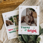 Huisdier Foto Vakantie Kaart Hond Kerst Puppy Furr