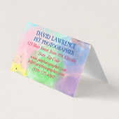 Huisdier Fotograaf Dierenverzorger Chic Visitekaar Visitekaartje (Achterkant)