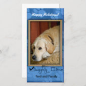 Huisdier fototemplate - Braaf of stout Feestdagenkaart (Voorkant / Achterkant)