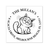 huisdier gek kat thema zelfinktende stempel (Design)