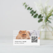 Huisdier Groomer QR Code Logo Social Media Visitekaartje (Staand voorkant)