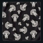 Huisdier Groomer Walker Promotionele Bandana<br><div class="desc">Een gedurfde artistieke zwart-wit huisdierverzorger biedt promotionele bandana voor uw klanten en werknemers met een gedurfd artistiek ontwerp dat zeker hun aandacht zal trekken. Voor de goed afgeronde bruidegom,  wandelaar,  kinderdagverblijf en all-round dierenservicespecialist,  met een iconische  hondenportret houtsnede art print.</div>
