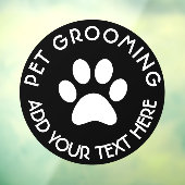 Huisdier grooming, hond grooming zwarte cirkel raamsticker (Vel 3)