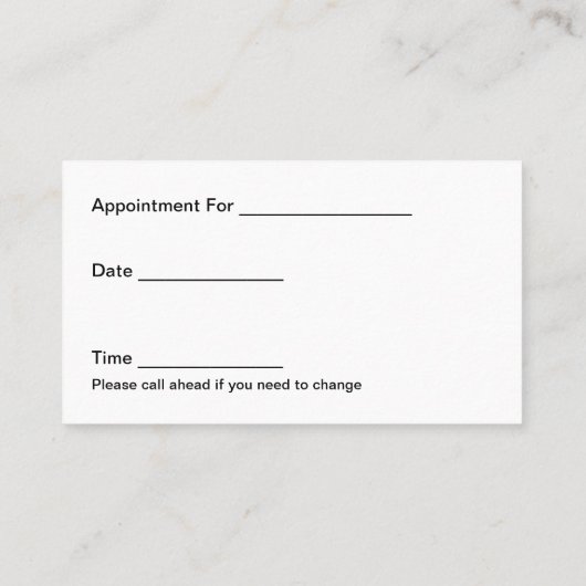 Huisdier Grooming Mobile Afspraakkaarten Afsprakenkaartje (Achterkant)