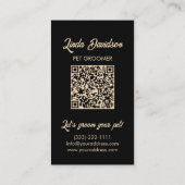 Huisdier Grooming Salon Boutique Afgan Hound Portr Visitekaartje (Achterkant)