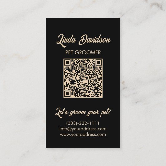 Huisdier Grooming Salon Boutique Afgan Hound Portr Visitekaartje (Achterkant)