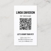 Huisdier Grooming Salon Boutique Bergamasco Herder Visitekaartje (Achterkant)