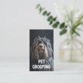 Huisdier Grooming Salon Boutique Bergamasco Herder Visitekaartje (Staand voorkant)