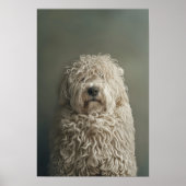 Huisdier Grooming Salon Boutique Komondor Portret Poster (Voorkant)