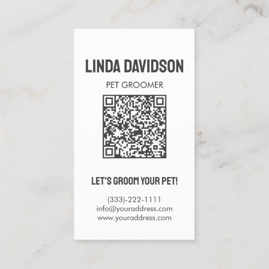 Huisdier Grooming Salon Care Boutique Komondor Por Visitekaartje (Achterkant)