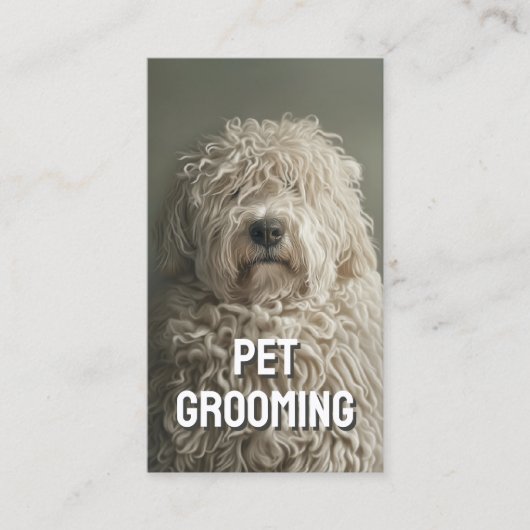 Huisdier Grooming Salon Care Boutique Komondor Por Visitekaartje (Voorkant)
