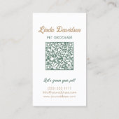 Huisdier Grooming Salon Care Boutique Labrador Por Visitekaartje (Achterkant)