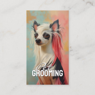 Huisdier Grooming Salon Care Chinese Crested Portr Visitekaartje