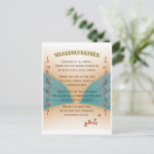 Huisdier-herdenking Gebed, engelenvleugels en pote Briefkaart (Staand voorkant)