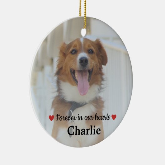 Huisdier Herdenking Geschenk voor Huisdier Verlies Keramisch Ornament (Rechts)