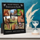 Huisdier-herdenking Hoefafdrukken Paard Foto Colla Fotoplaat (Zijkant)