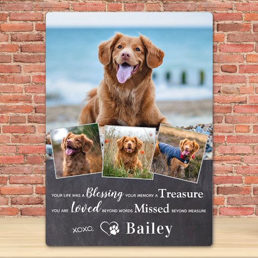 Huisdier-herdenking-hond-verlies-herinneringsgedic Fotoplaat