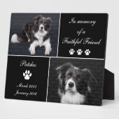 Huisdier Herdenking Honden Tribute Foto Memoriaal Fotoplaat (Zijkant)