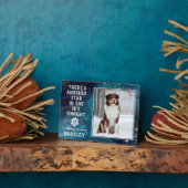 Huisdier Herdenking Huisdier Verlies Aandenken Hon Fotoplaat (Zijkant)